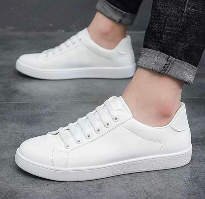 white men's fashion sneakers are casual lace-up shoes