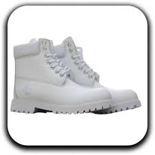 White Timberland premium ankle boots are designed with waterproof pure leather